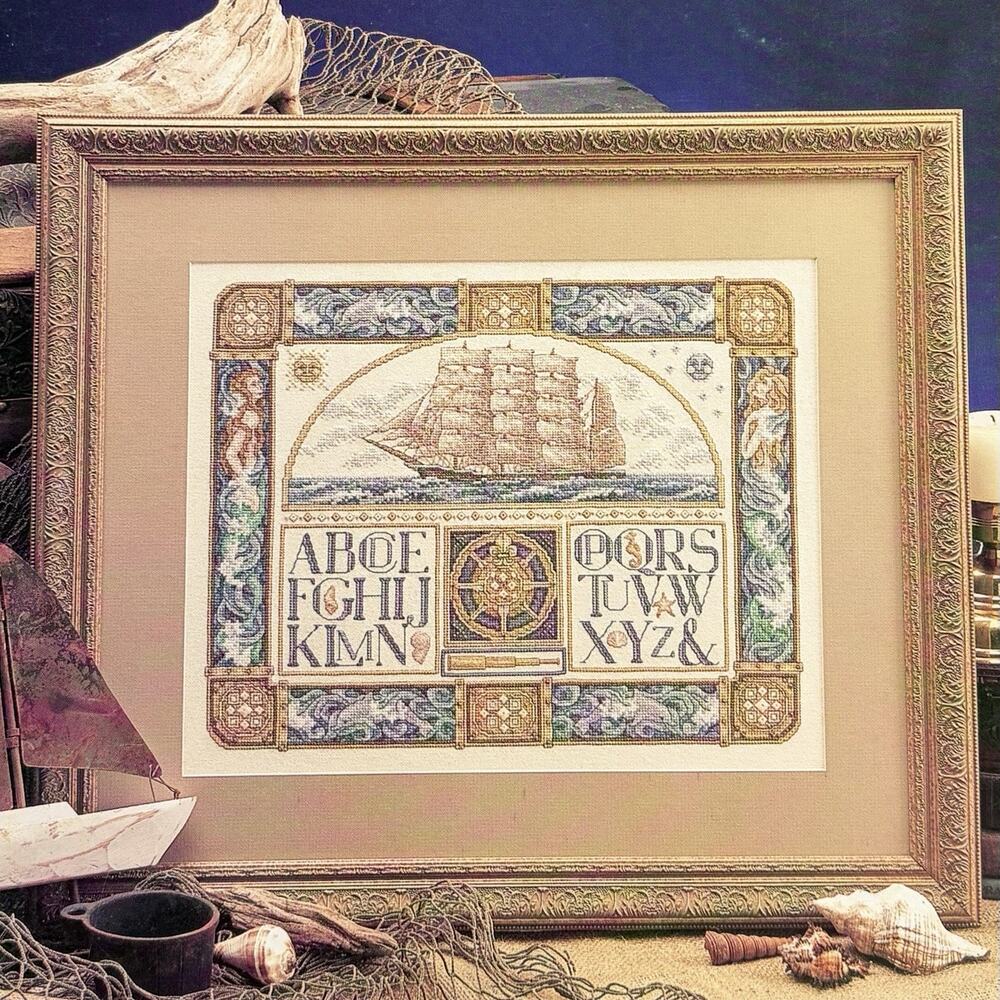 Teresa Wentzler Tradewinds Cross Stitch Pattern Leaflet Nautical Sampler